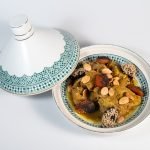 Authentic Moroccan Lamb Tajine with Prunes and Roasted Almonds at Beity Ibn Rushd.